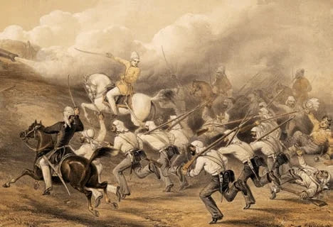 1857 ayaklanmasını bastırmaya çalışan İngiliz Doğu Hindistan Şirketi’ne bağlı askerler